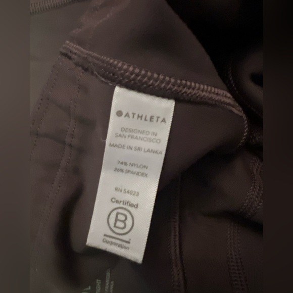 Athleta Womens Brown Mocha All in Tight Full Length Leggings with Pockets Size S - Picture 6 of 9